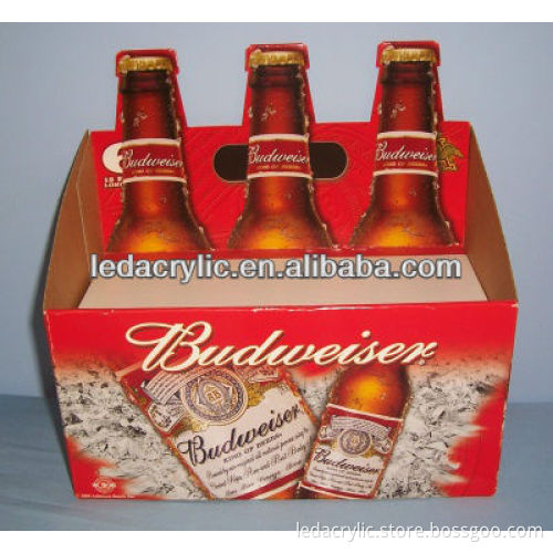 Budweiser Bottle Countertop Cardboard Beer Display